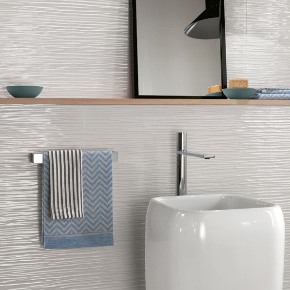 Керамогранит Atlas Concorde 3D Wall Design Wave White Glossy 800х400 мм