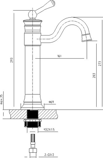 Смеситель для раковины Timo Adelia 6011/00F chrome