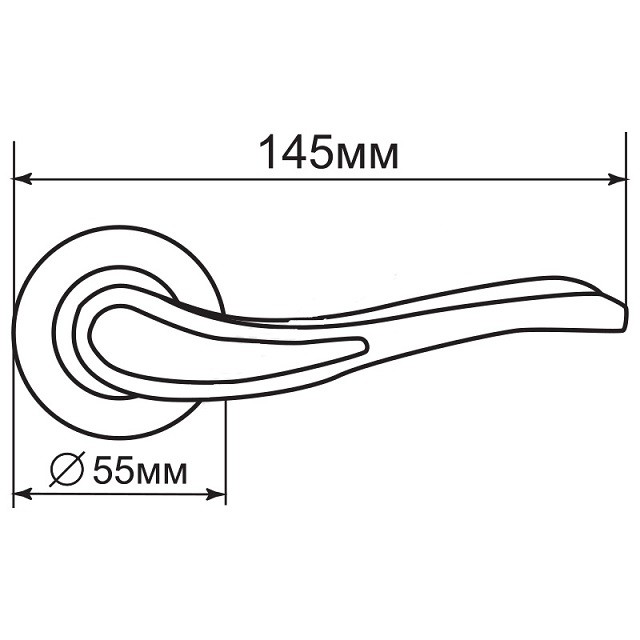Ручка дверная Palladium Sofia SN/CP
