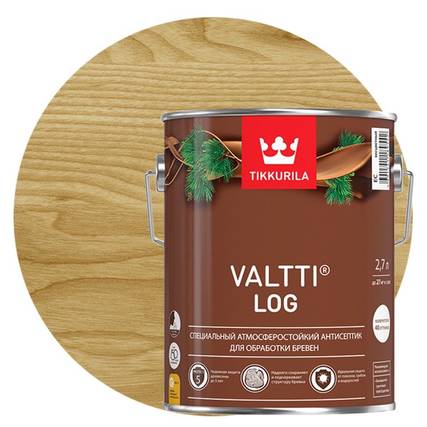 Антисептик Tikkurila Valtti Log орегон 2,7 л