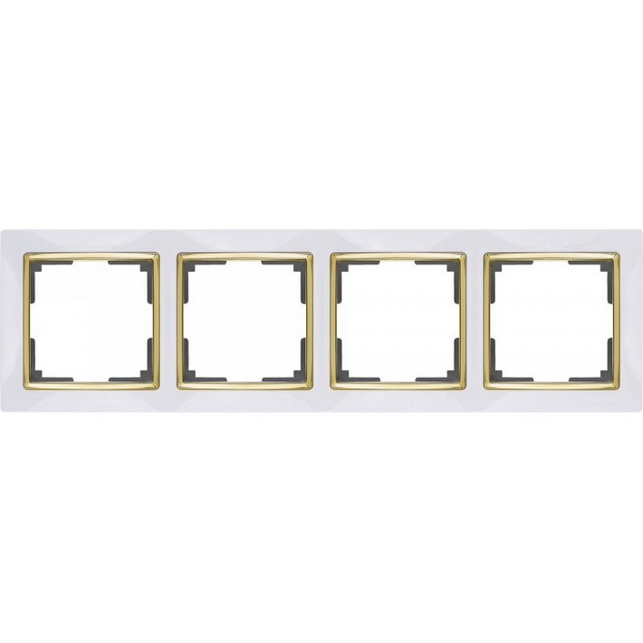 Рамка четырехместная Werkel Snabb WL03-Frame-04-white белая 
