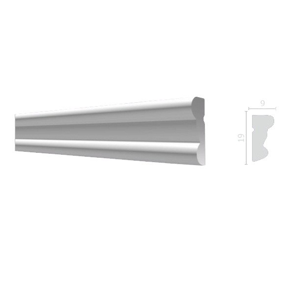 Молдинг из дюрополимера Decor-Dizayn DD25 2000х19х9 мм