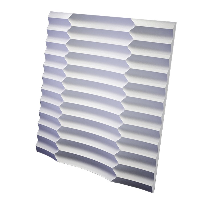 Дизайнерская 3D панель из гипса Artpole Ruffle 600х600 мм