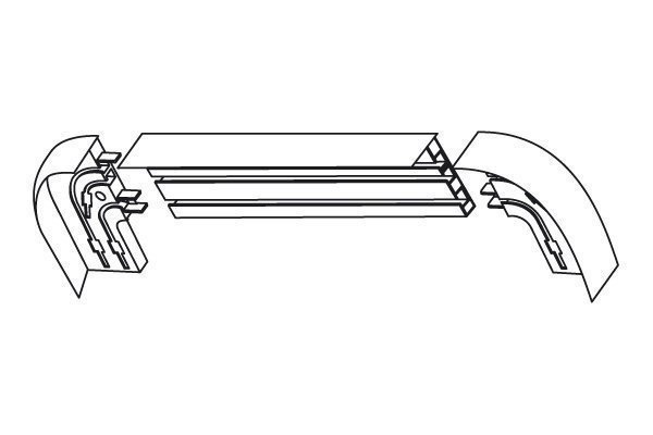 Карниз Legrand Галант с поворотами орех 160 см