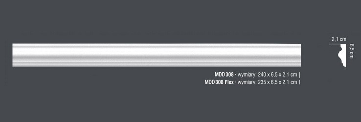 Молдинг полиуретановый Mardom Decor MDD308F 2350х65х21 мм