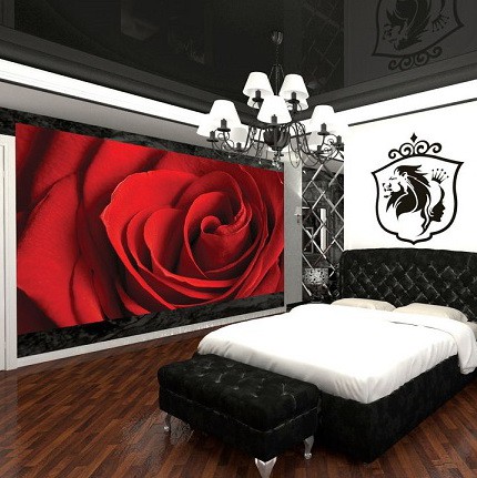 Фотообои виниловые на флизелиновой основе Decocode Алая роза 13-0291-FR 2,5х1,3 м