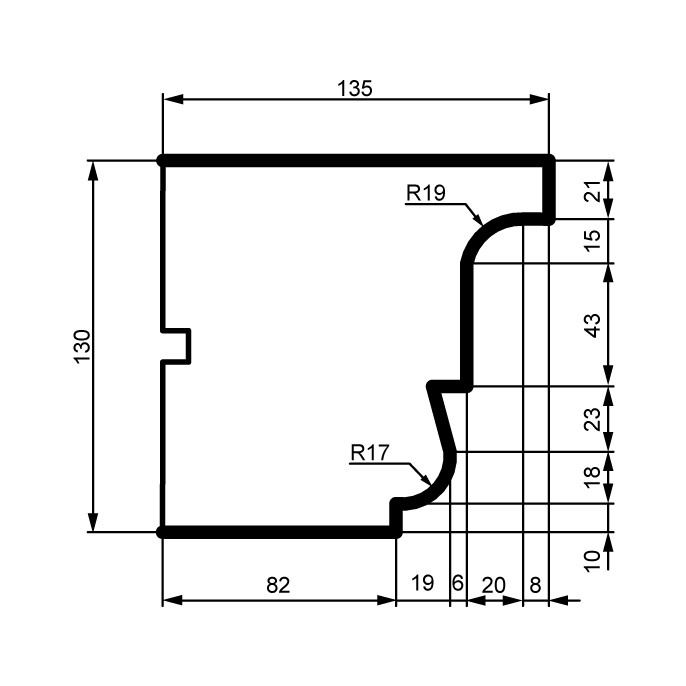 Карниз фасадный из полистирола Leptonika KC 140 2 м