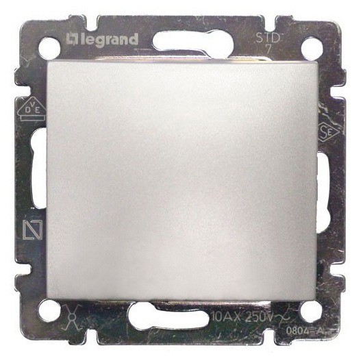 Механизм переключателя Legrand Valena 770106 одноклавишный алюминий