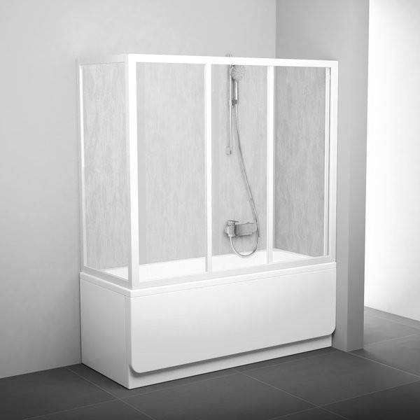 Торцевая шторка для ванны Ravak APSV-70 стекло Transparent белая