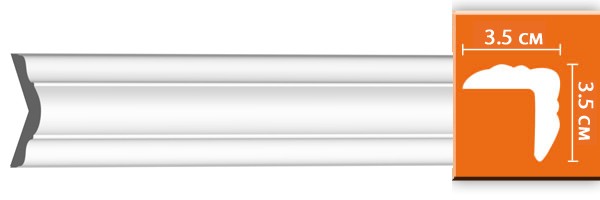 Молдинг полиуретановый Decomaster 96205F 2400х35х35 мм