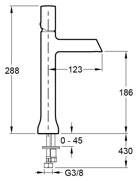 Смеситель для раковины Jacob Delafon Toobi E8960-BN