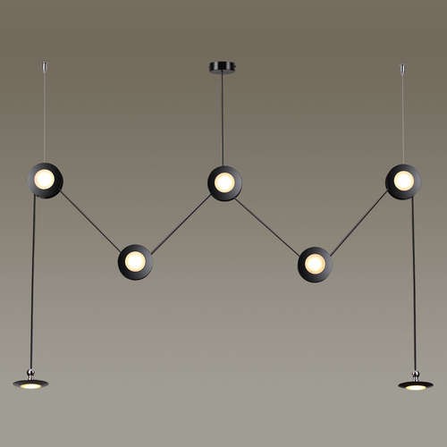 Светильник подвесной светодиодный Odeon Light Uliss 3811/84L черный глянцевый 84W 220V
