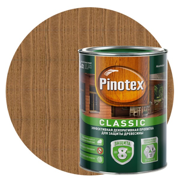 Пропитка для древесины Pinotex Classic Тик 1 л