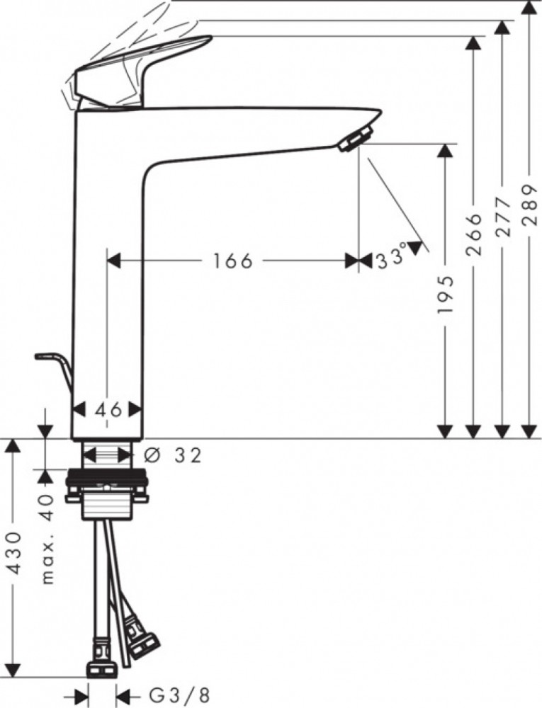 Смеситель для раковины Hansgrohe Logis 71095000 