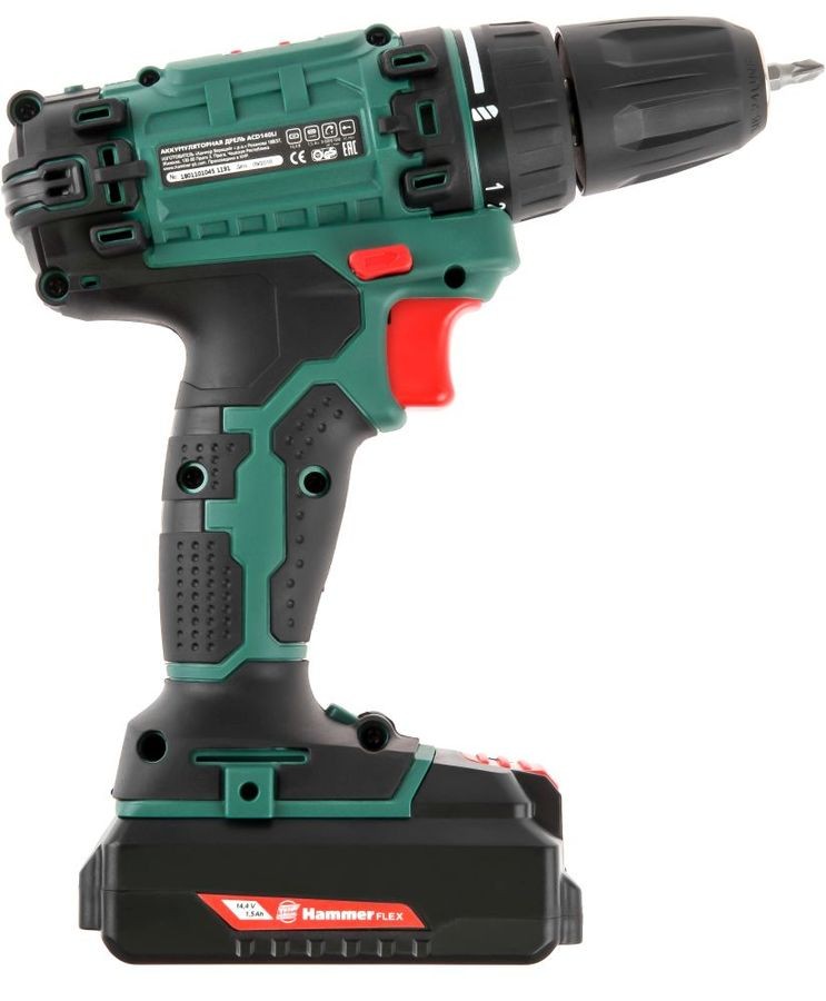 Дрель-шуруповерт аккумуляторная Hammer Flex ACD140Li