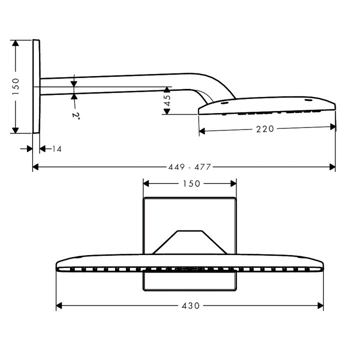 Верхний душ Hansgrohe Raindance E 420 Air 27373000