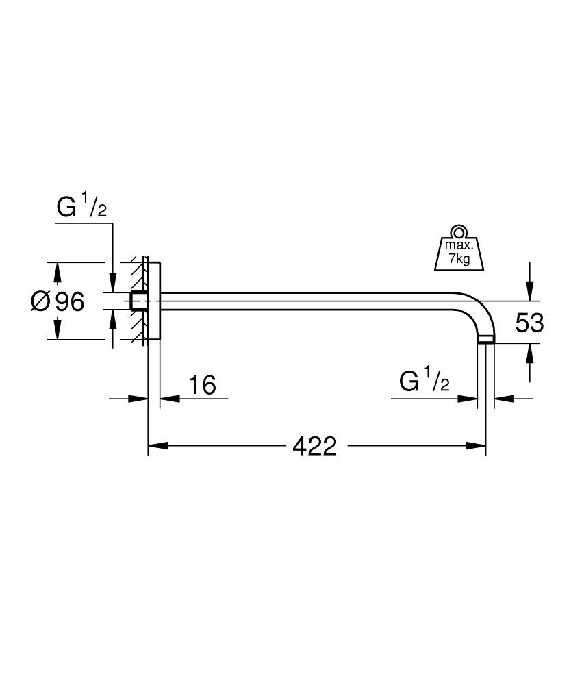 Кронштейн душевой Grohe Rainshower 26146000