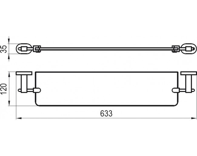 Полочка стеклянная Ravak Chrome CR 500.00 64 см