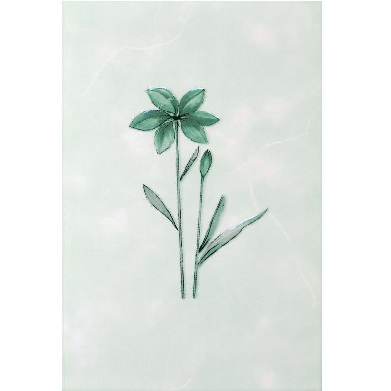 Плитка керамическая НЗКМ Валентино Цветы зеленая 300x200 мм
