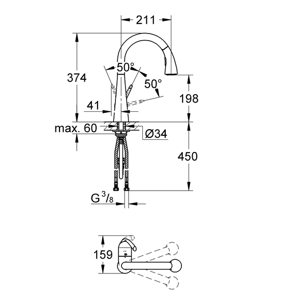 Смеситель для кухни Grohe Zedra 32294SD1