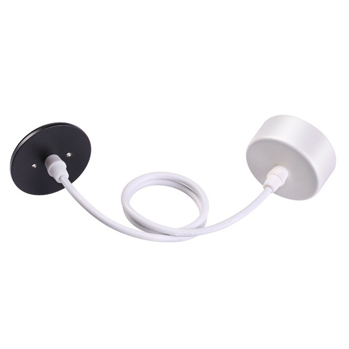 База накладная для светильника Novotech 370630 с проводом и кольцом белая/черная