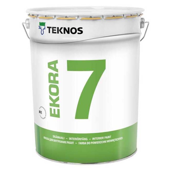Краска для внутренних работ Teknos Ekora 7 РМ3 18 л