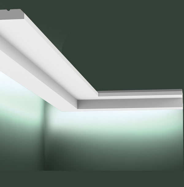Карниз потолочный полиуретановый Orac Decor Luxxus C394 Steps 2000х95х31 мм