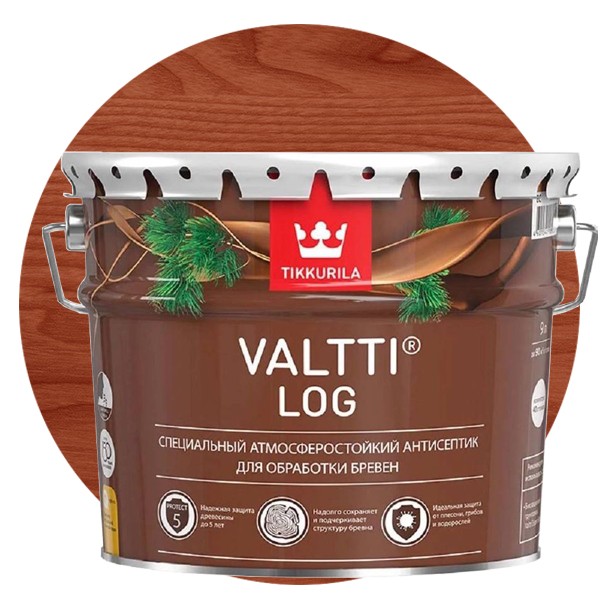Антисептик Tikkurila Valtti Log рябина 9 л