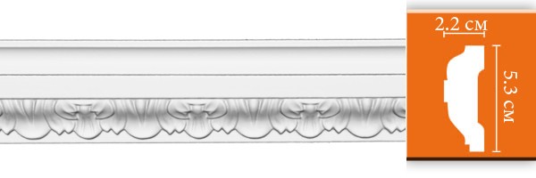 Молдинг полиуретановый Decomaster DT 8053 2400х53х22 мм