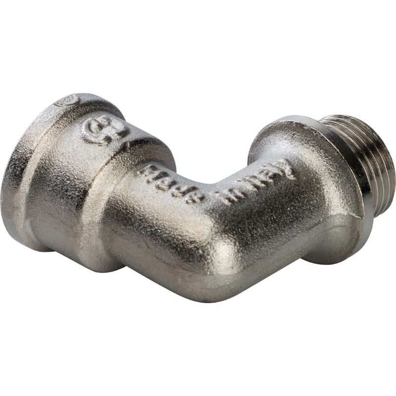 Угольник с упором Stout SFT-0016-000038 3/8 дюйма никелированный с внутренней и наружной резьбой