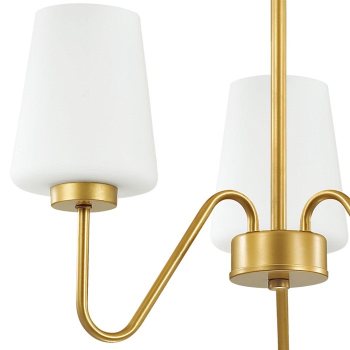 Люстра подвесная Lumion Olivia 3791/3C золотая/белая E27 3х60W 220V