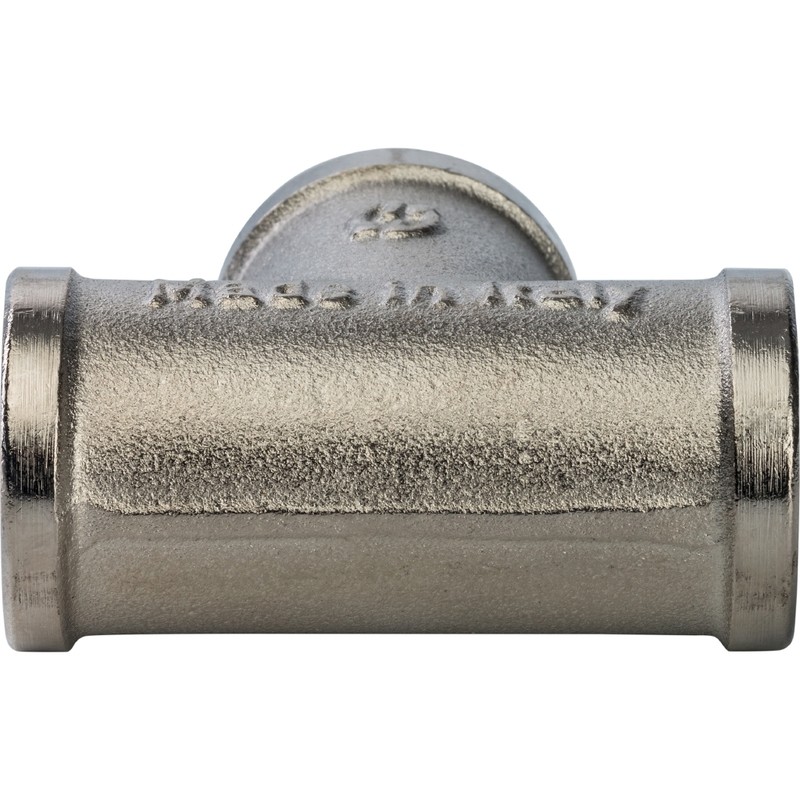 Тройник Stout SFT-0020-000038 3/8 дюйма никелированный с внутренней резьбо