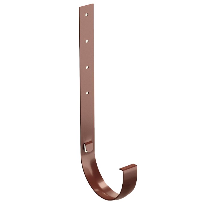 Кронштейн желоба Docke Standard D120/80 мм длинный металлический светло-коричневый