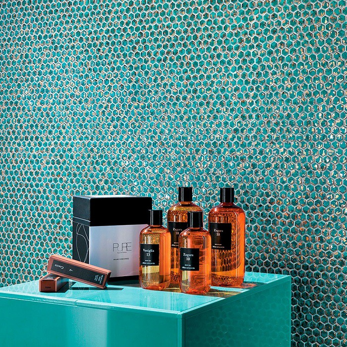 Мозаика керамическая Atlas Concorde Dwell Turquoise Heхagon