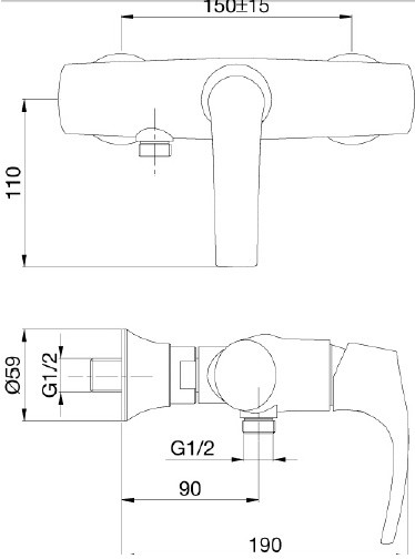 Смеситель для душа Jacob Delafon Symbol E71682-CP