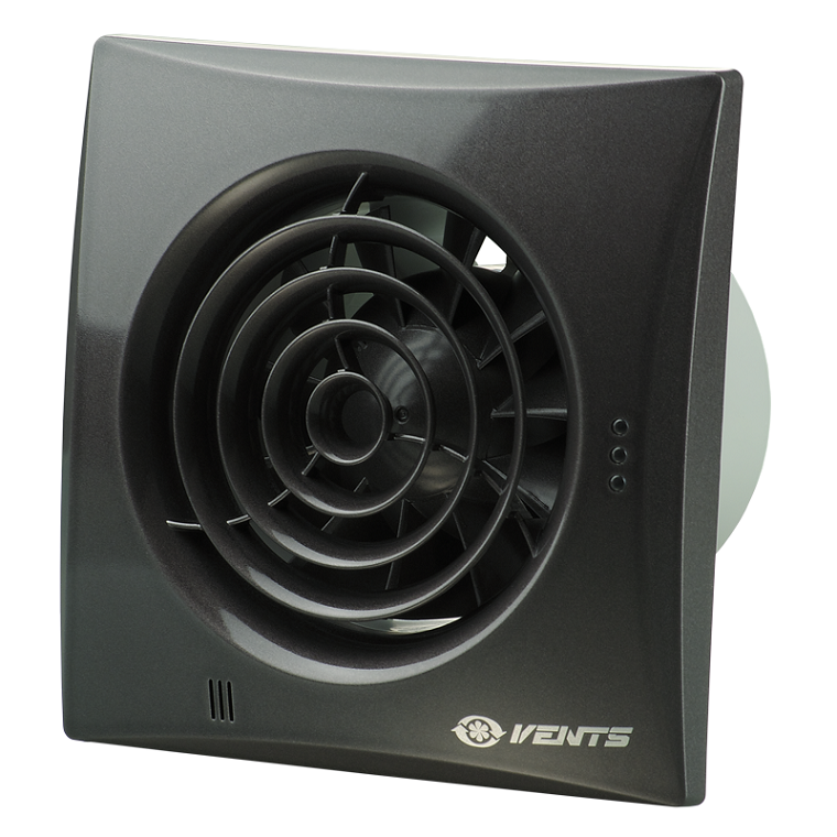 Вентилятор вытяжной Vents 150 Quiet энергосберегающий черный сапфир