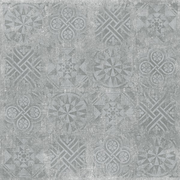 Керамогранит Idalgo Granite Stone Cemento Декор Серый структурный 599х599 мм