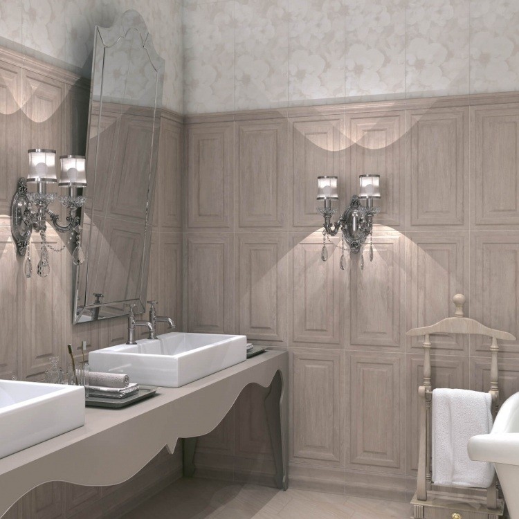 Бордюр керамический Kerama Marazzi BLC001R Абингтон багет обрезной светлый 300х50 мм