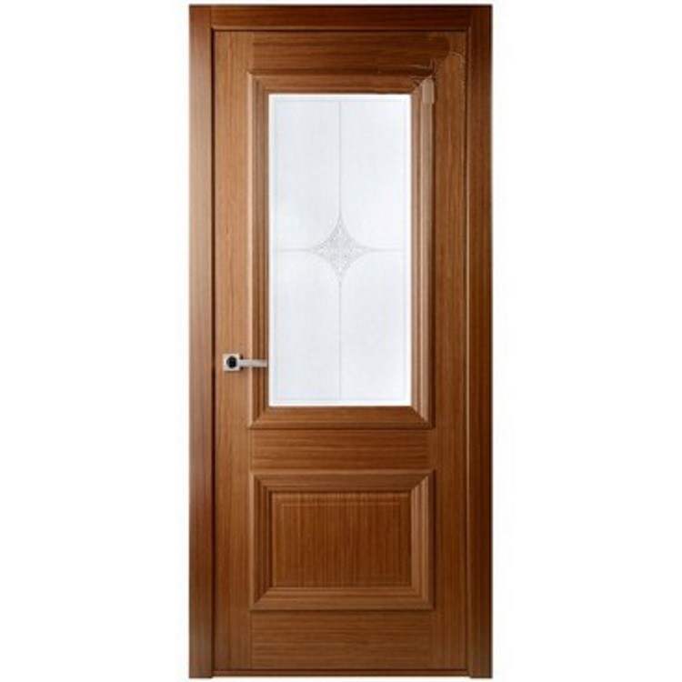 Дверное полотно Belwooddoors Франческо шпон Орех со стеклом мателюкс 600х2000 мм