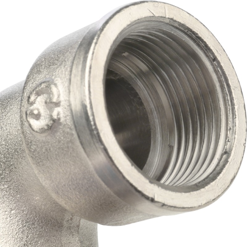Угольник с упором Stout SFT-0016-000034 3/4 дюйма никелированный с внутренней и наружной резьбой