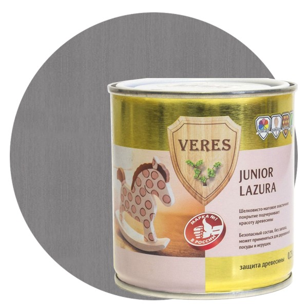 Пропитка для древесины Veres Junior Lazura №20 дымчатая 0,25 л
