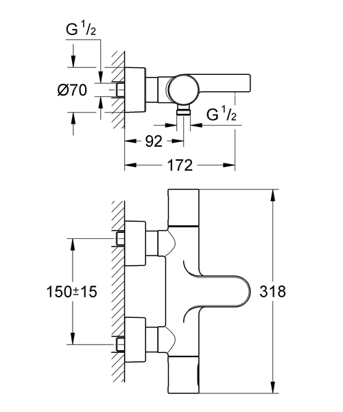 Термостат для ванны Grohe Grohtherm 3000 Cosmopolitan 34276000