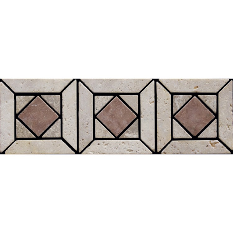 Мозаика из мрамора Natural Art Бордюр DS-200-3 300х100х8 мм