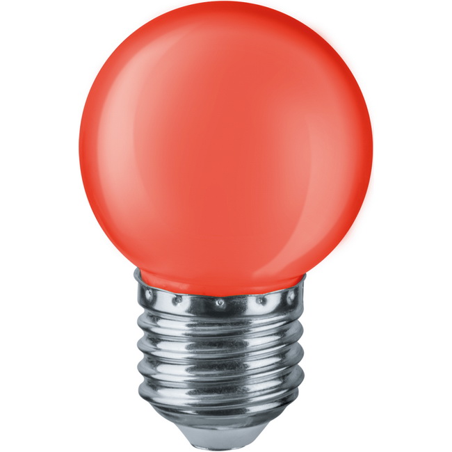 Лампа светодиодная декоративная Navigator 71827 NLL-G45-1-230-R-E27 1W красная