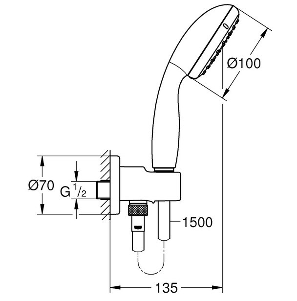 Душевой набор Grohe New Tempesta 26406001