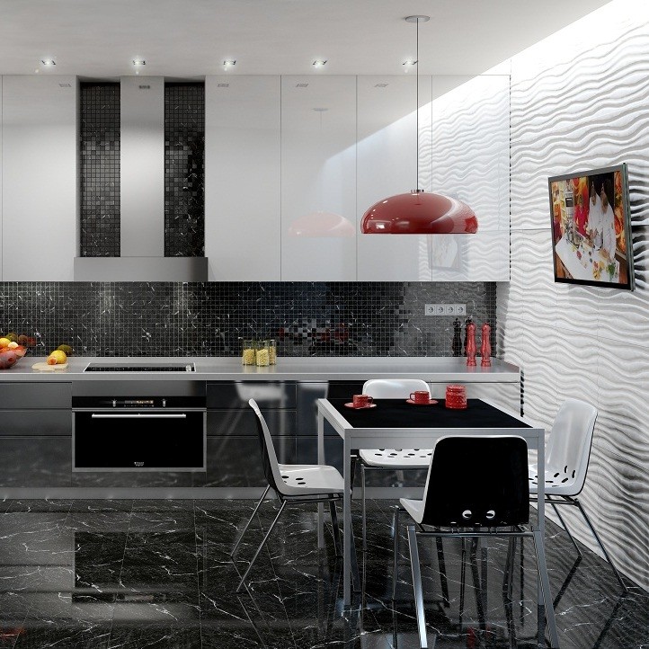 Керамогранит Grasaro Classic Marble GT-272/gr глянцевый черный 400х400 мм