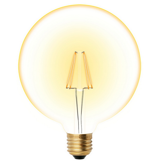 Лампа светодиодная Uniel Vintage LED-G125-8W/Golden/E27 GLV21GO