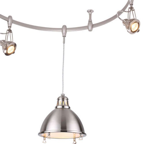 Светильник трековый с гибкой шиной Odeon Light Breta 3807/1 глянцевый никель GU10 4х60W/E27 2х60W 220V