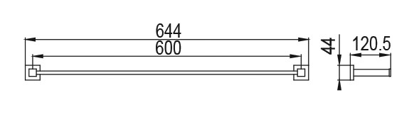 Полотенцедержатель Timo Selene 10056/00 chrome двойной