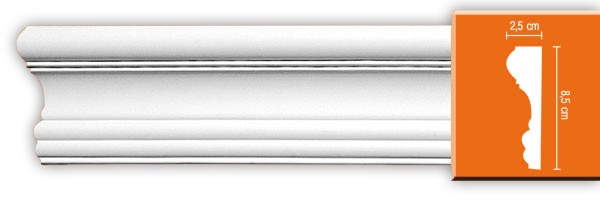 Молдинг полиуретановый Decomaster 97174F 2400х85х25 мм